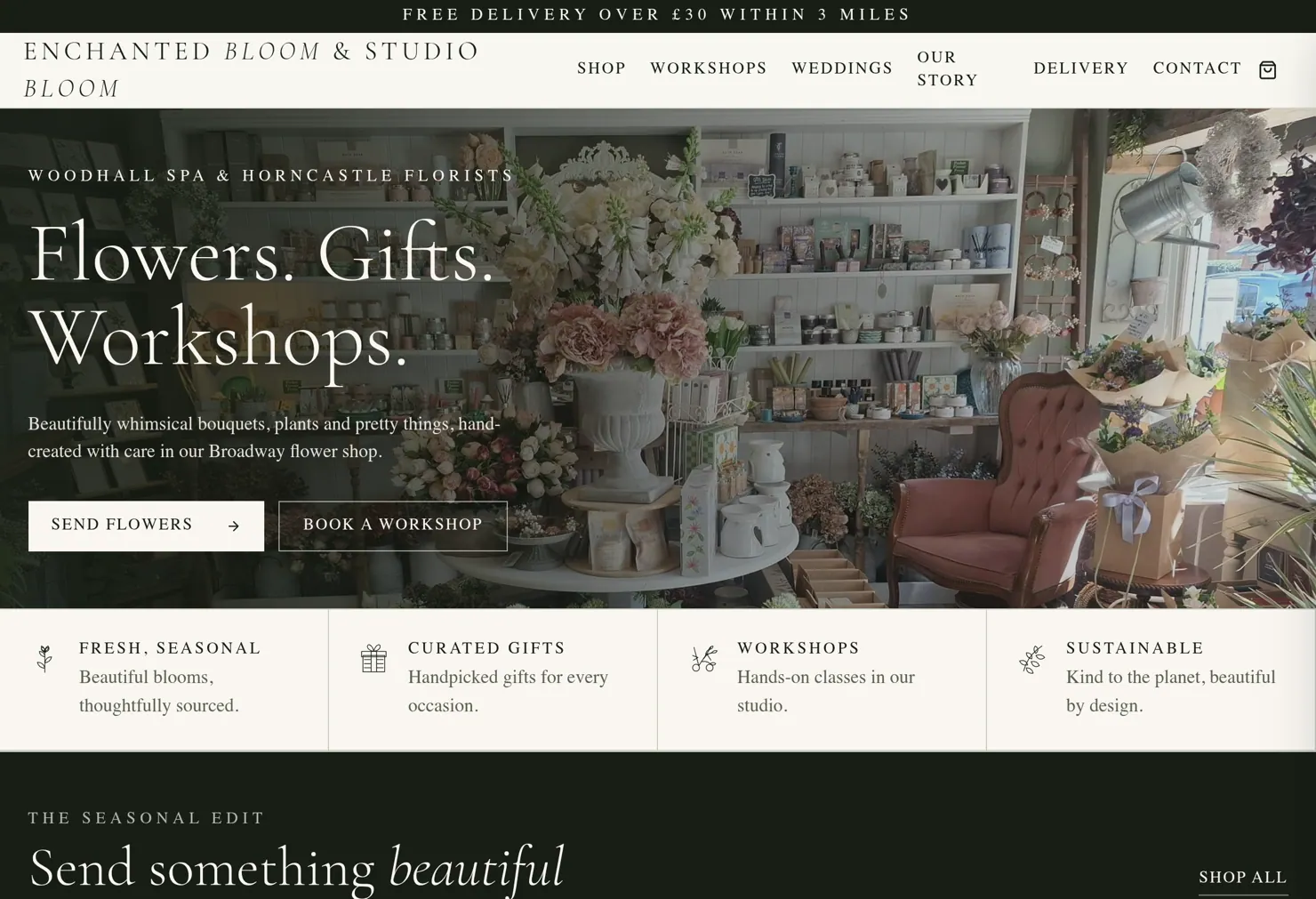 Enchanted Bloom homepage
